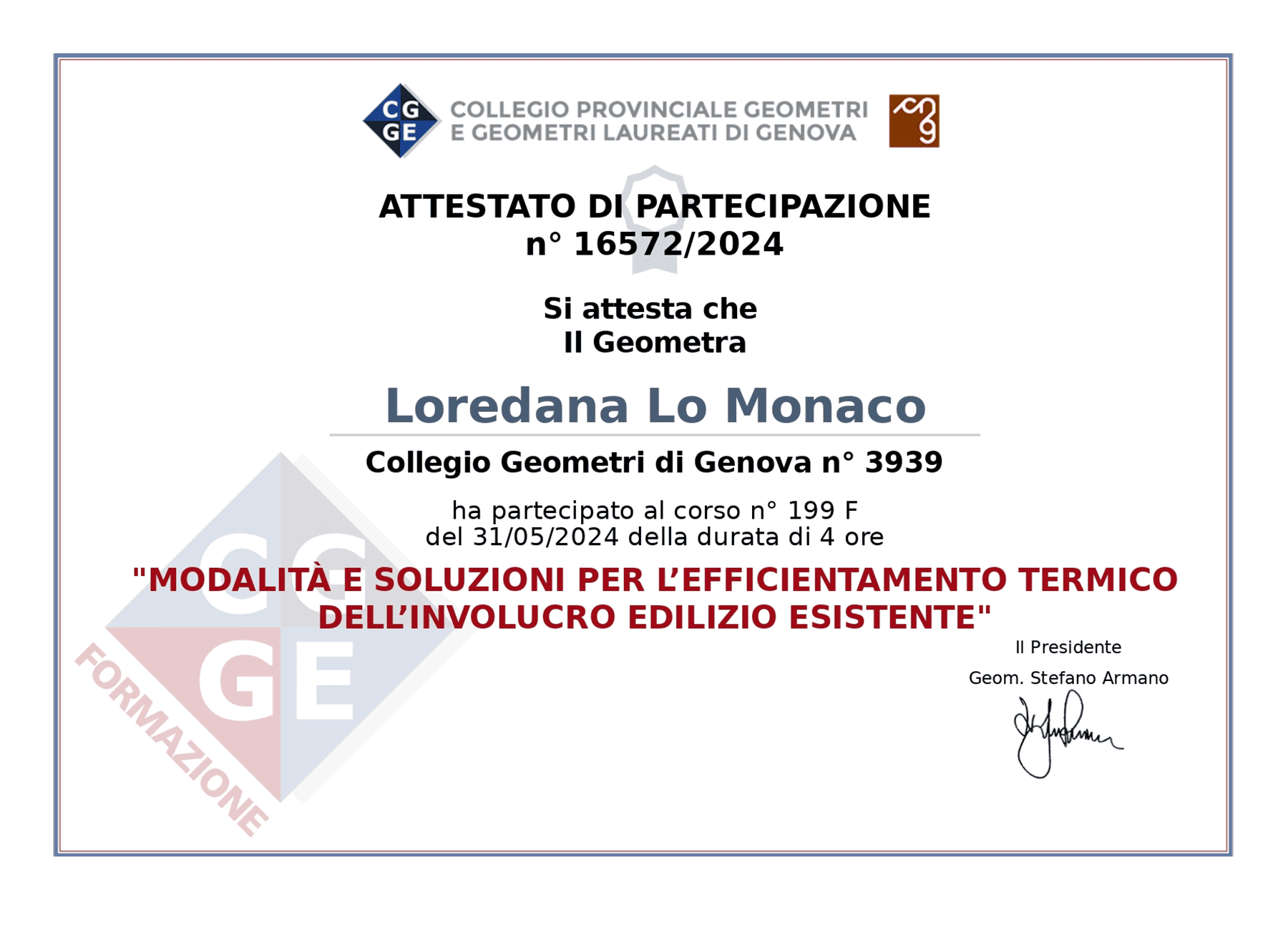 aggiornamento efficientamento involucro - Geometra Loredana Lo Monaco - Genova